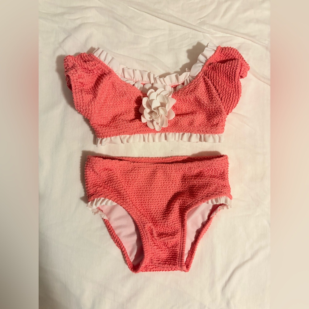 Janie and Jack Crinkle 2-Piece Swimsuit 18-24 months - Picture 3 of 6